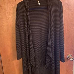 Cascade front hooded cardigan